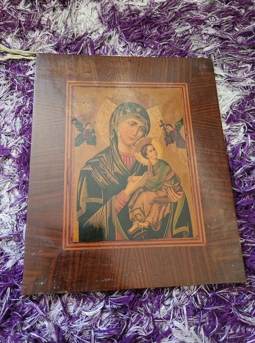 Icoana din lemn(litografie) în stare excelenta