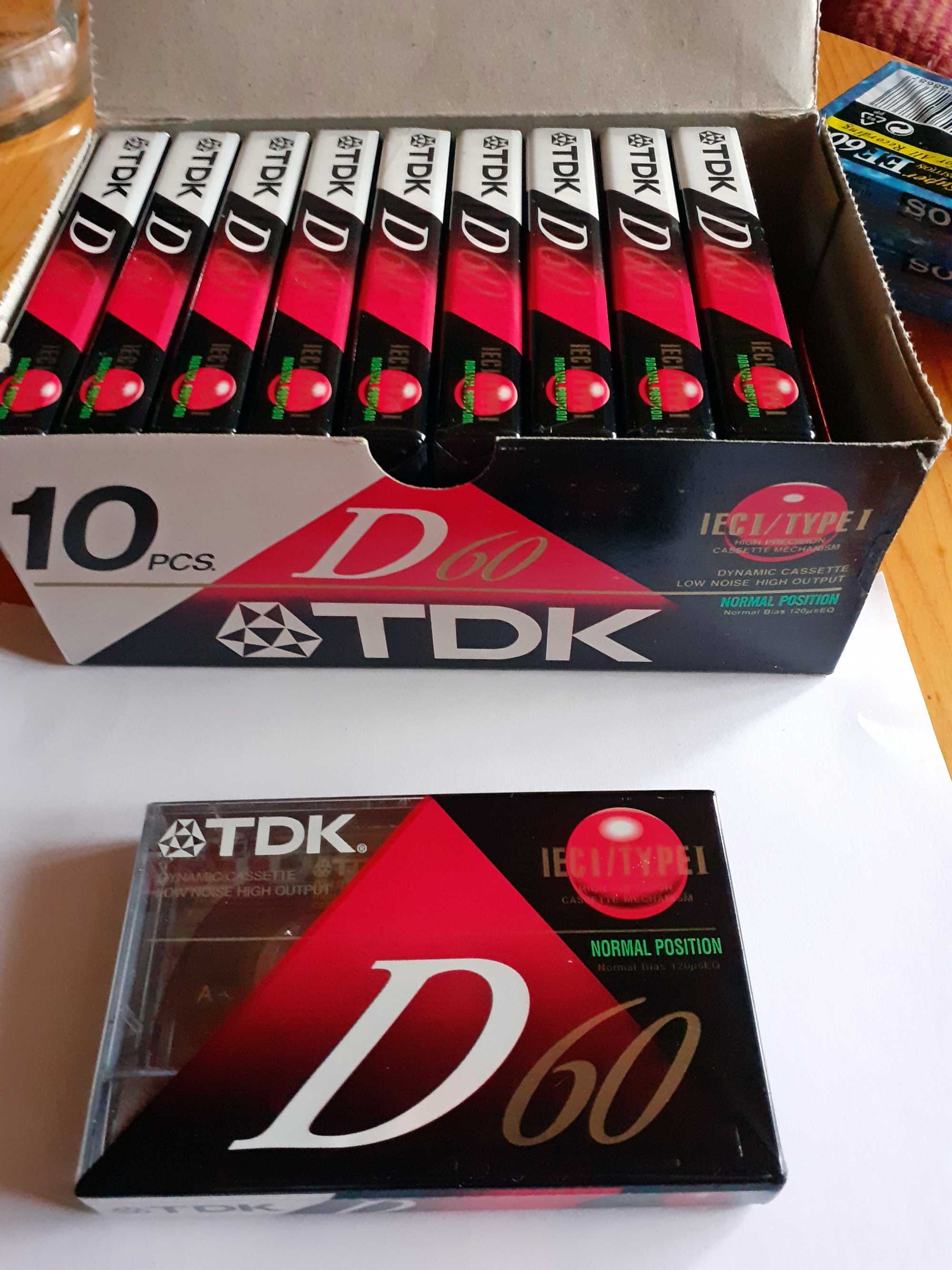 Нови запечатани аудиокасети TDK D60 и SONY EF60- Японски -60 минути