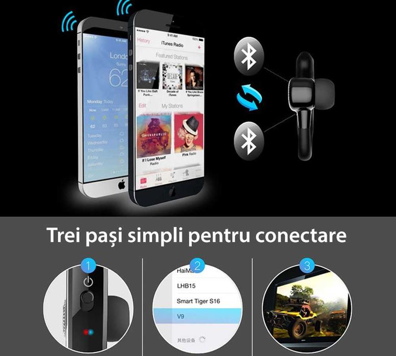 Casca bluetooth similar Plantronics Legend