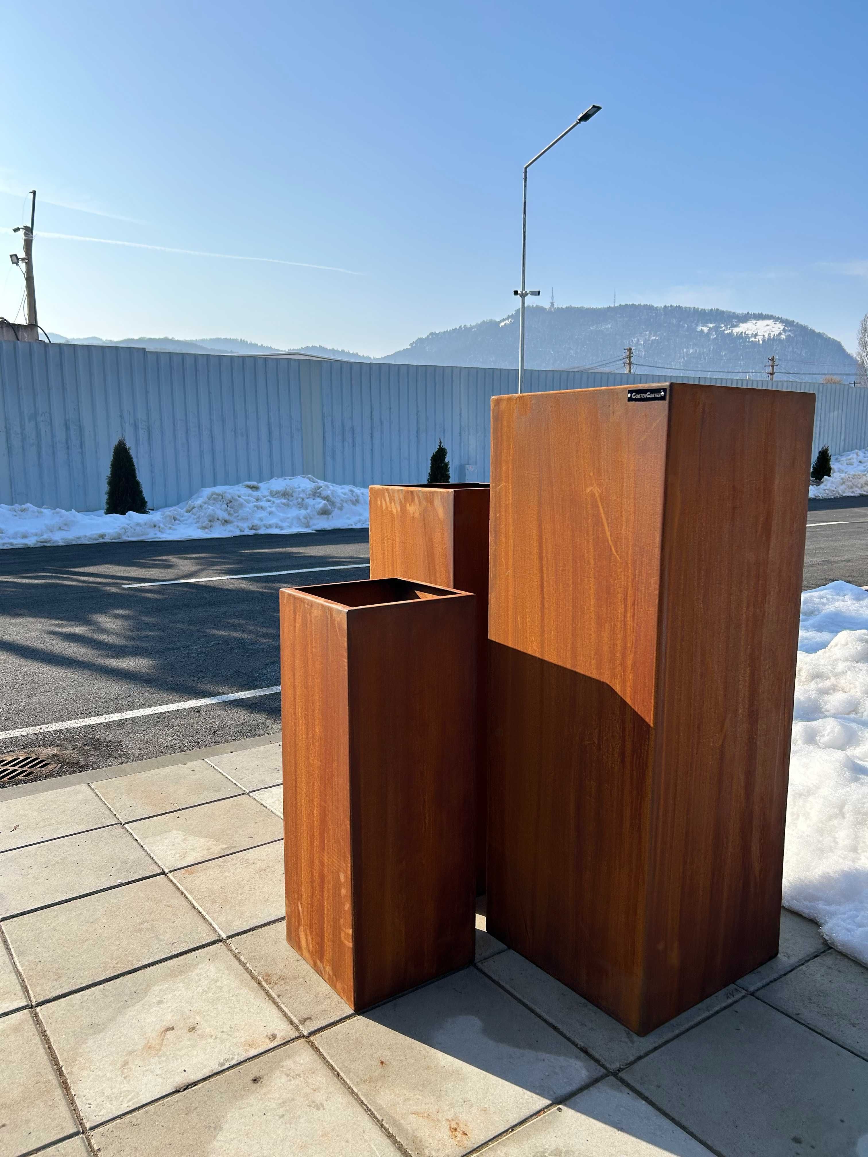 Jardiniere, ghivece si produse la comanda din otel CORTEN