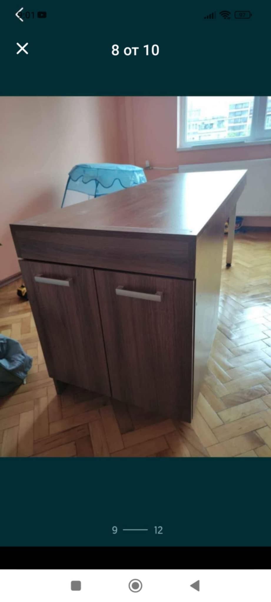 Барплот и шкаф МДФ 18мм. Дъб какао