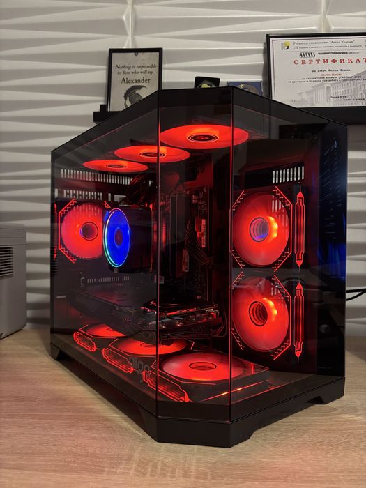Геймърски компютър Ryzen 5500, GTX1080, 16 ram, 512 ssd, 600W