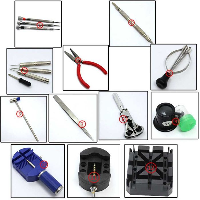 Trusa ceasornicar completa 20 piese scule ceasornicarie extractor