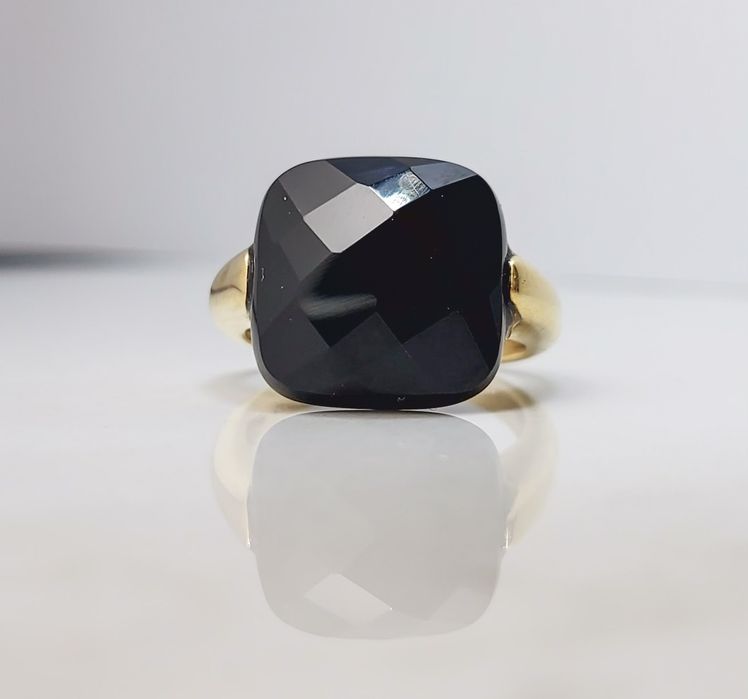 Inel din aur de 14K cu onix – mărimea 52, gramaj 4,96 gr