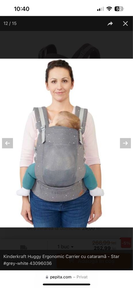 Vand marsupiu HUGGI  Baby Carrier