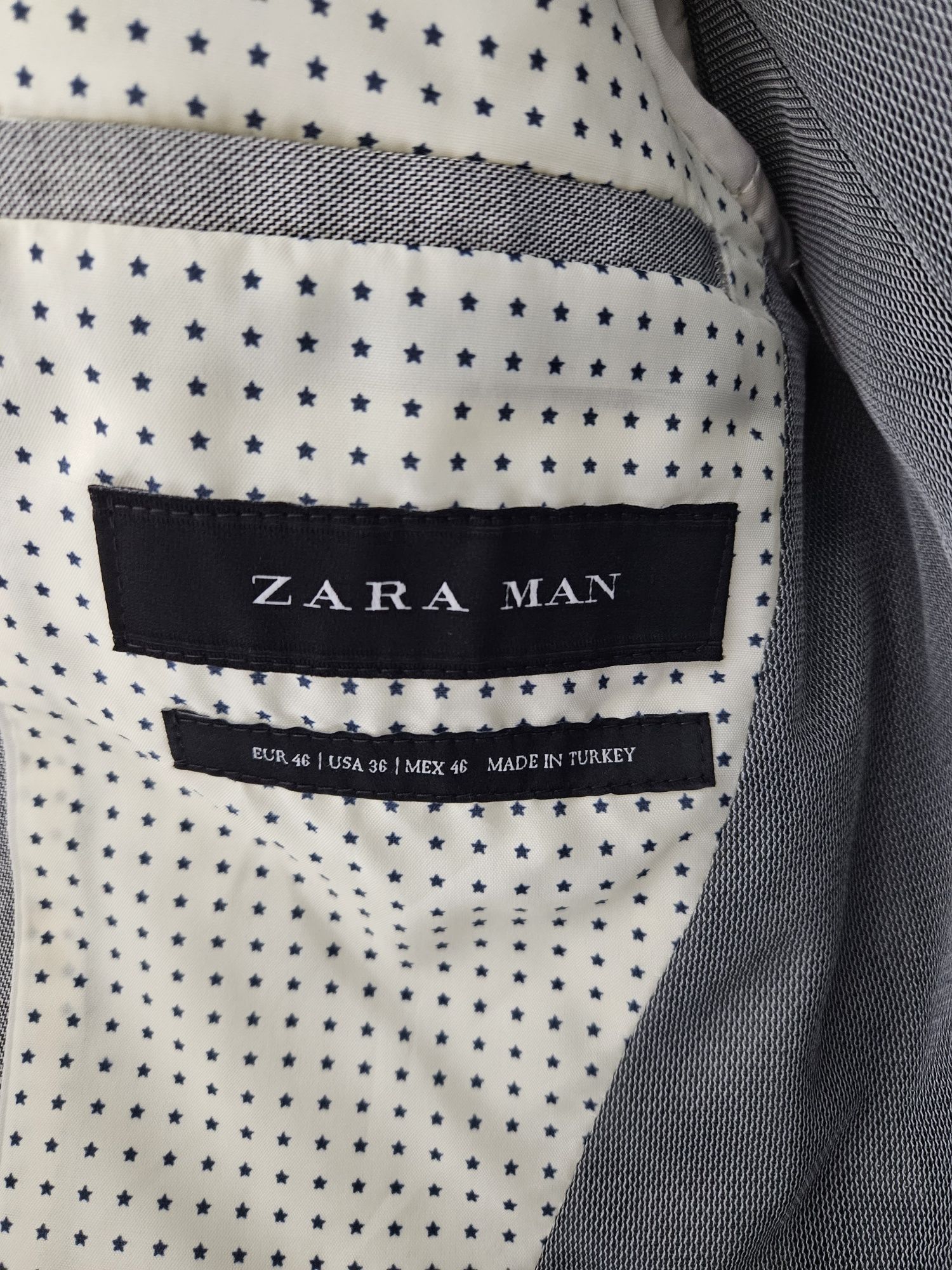 Costum gri Zara ca nou marime M 46 sacou 42 pantalon