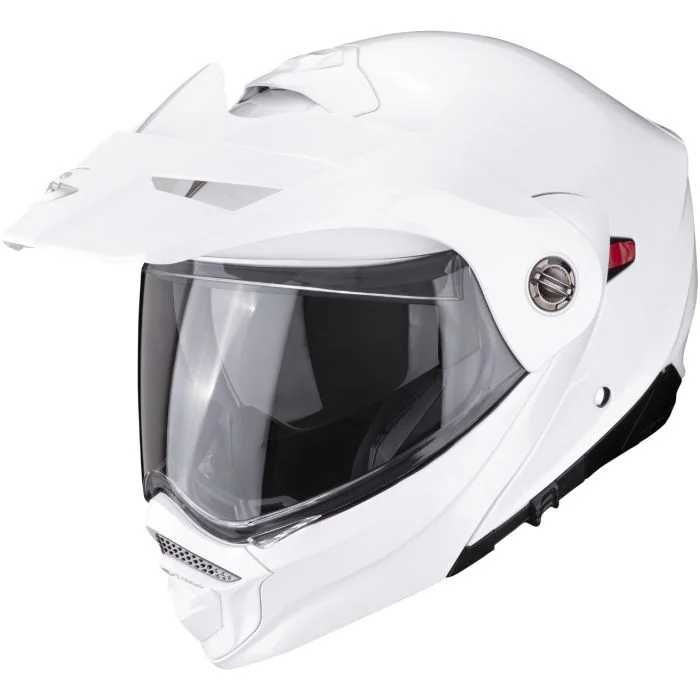 Отваряема Мото каска Scorpion ADX 2 Pearl White вградени очила