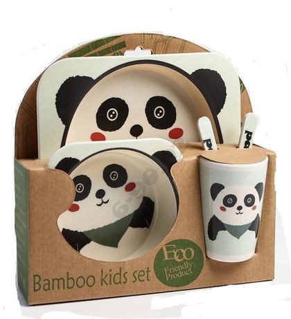 Набор детской бамбуковой посуды / Посуда для кормления детей