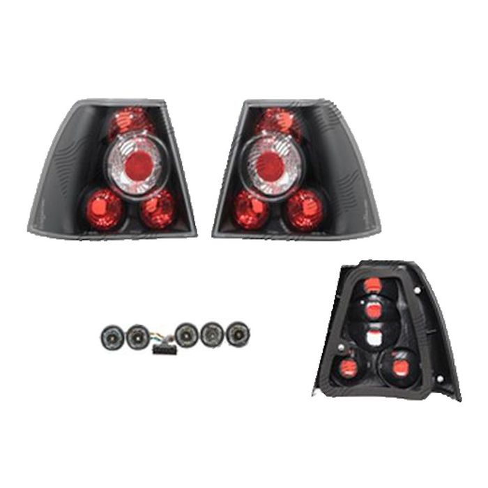 Set stopuri VW Bora, 10.1998-11.2005, Sedan, stanga+dreapta, negru, transparent; cu locas bec; tuning,