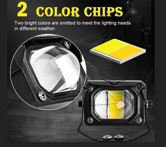 Комплект Халогени Прожектори LED BAR 2x30W-Лупи за мотор/Off Road 4х4