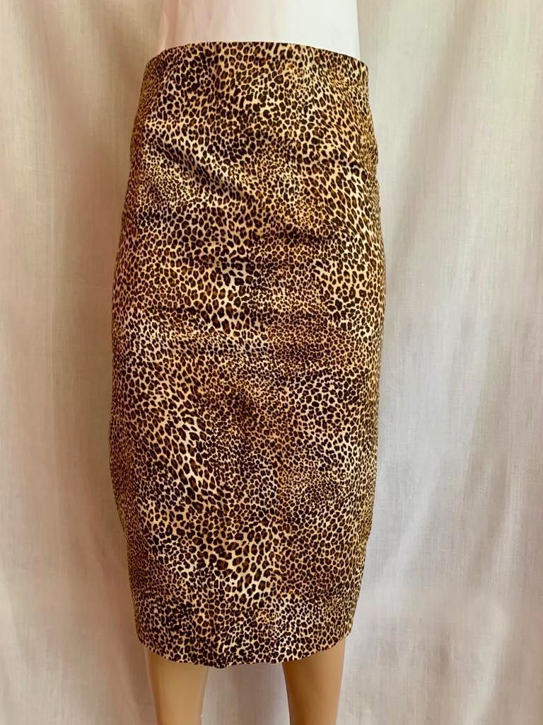Fustă conică, model leopard Zara, Mărime XS