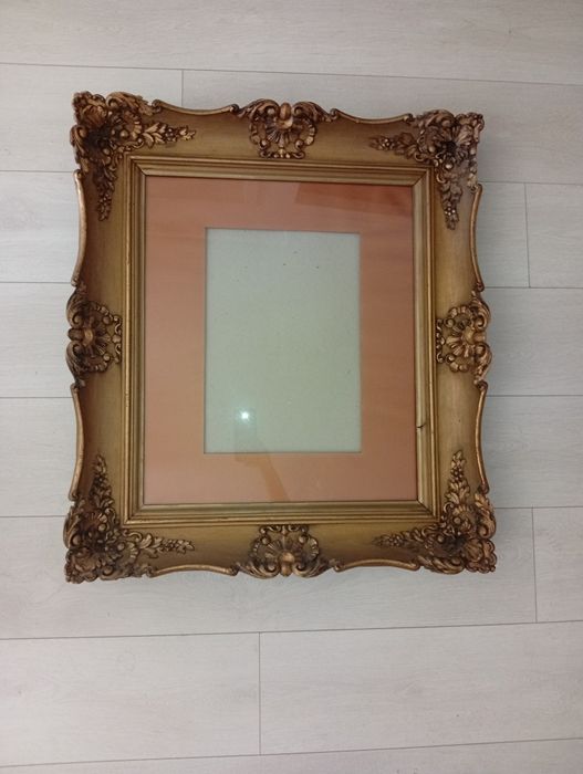 Rama tablou aurie cu geam