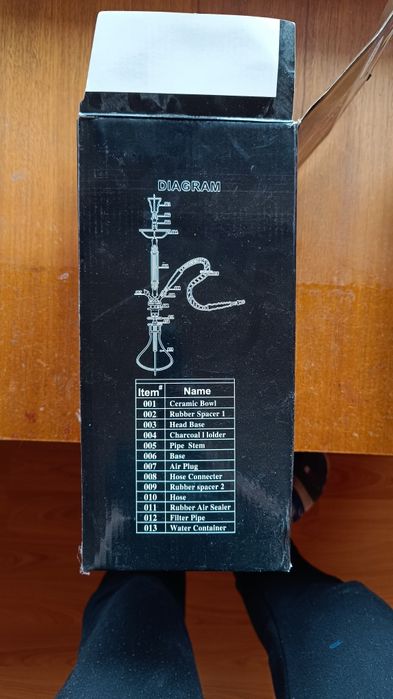 Narghilea Hookah nouă nescoasă din cutie 30cm inaltime