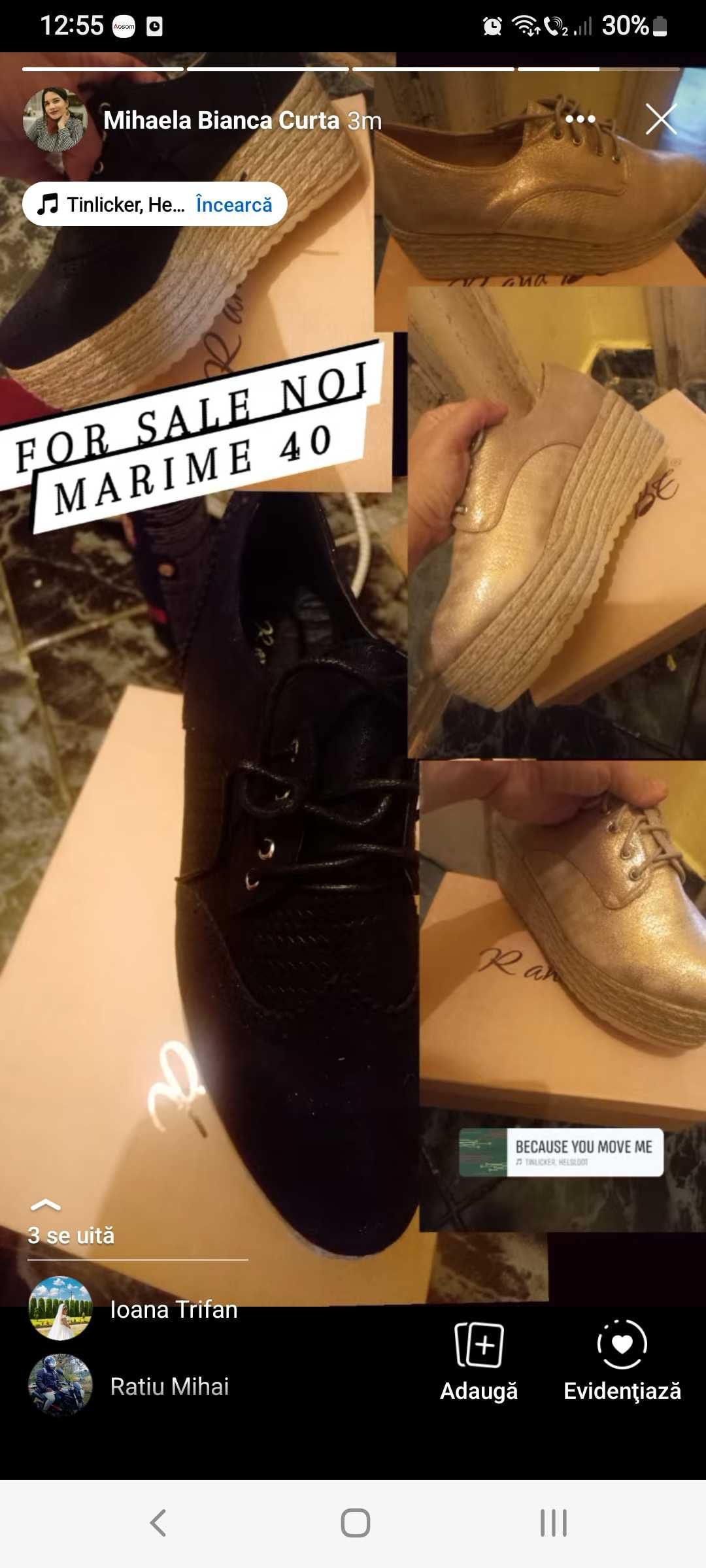 Papuci eleganti noi marime 40