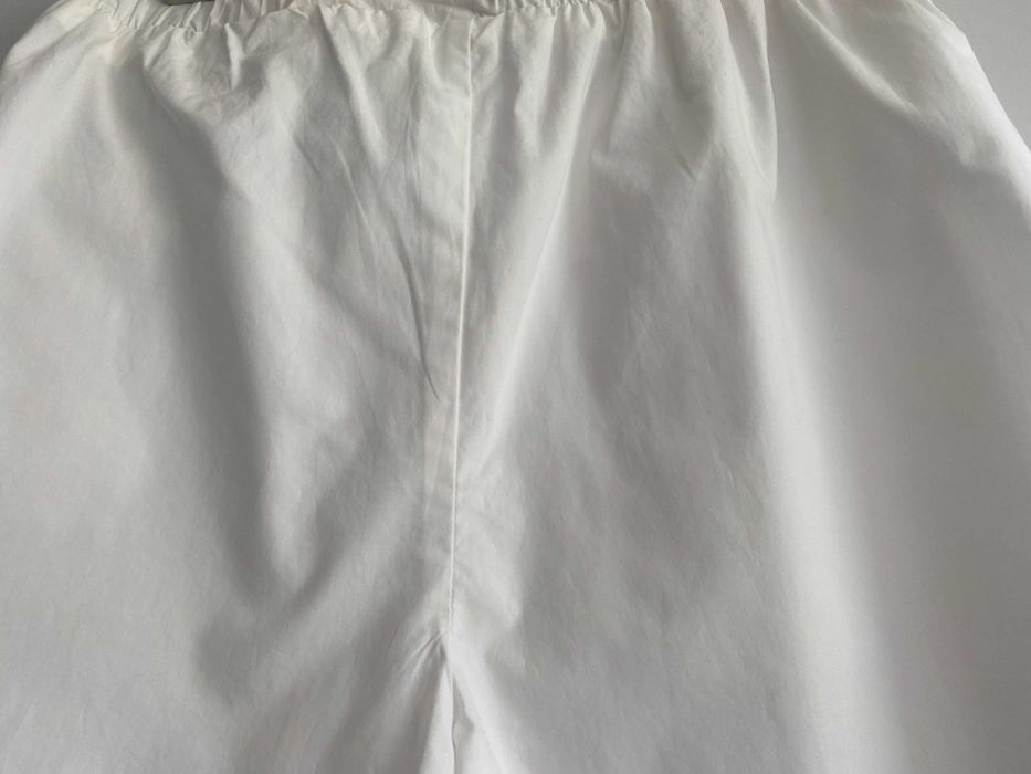 Pantaloni scurți albi, nou, S/36, bumbac, talie medie/inalta
