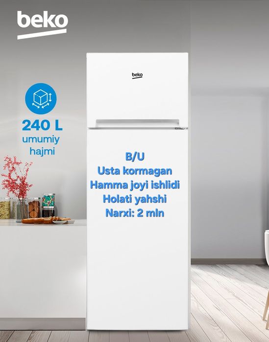 Beko xolodilnik 240l obyem