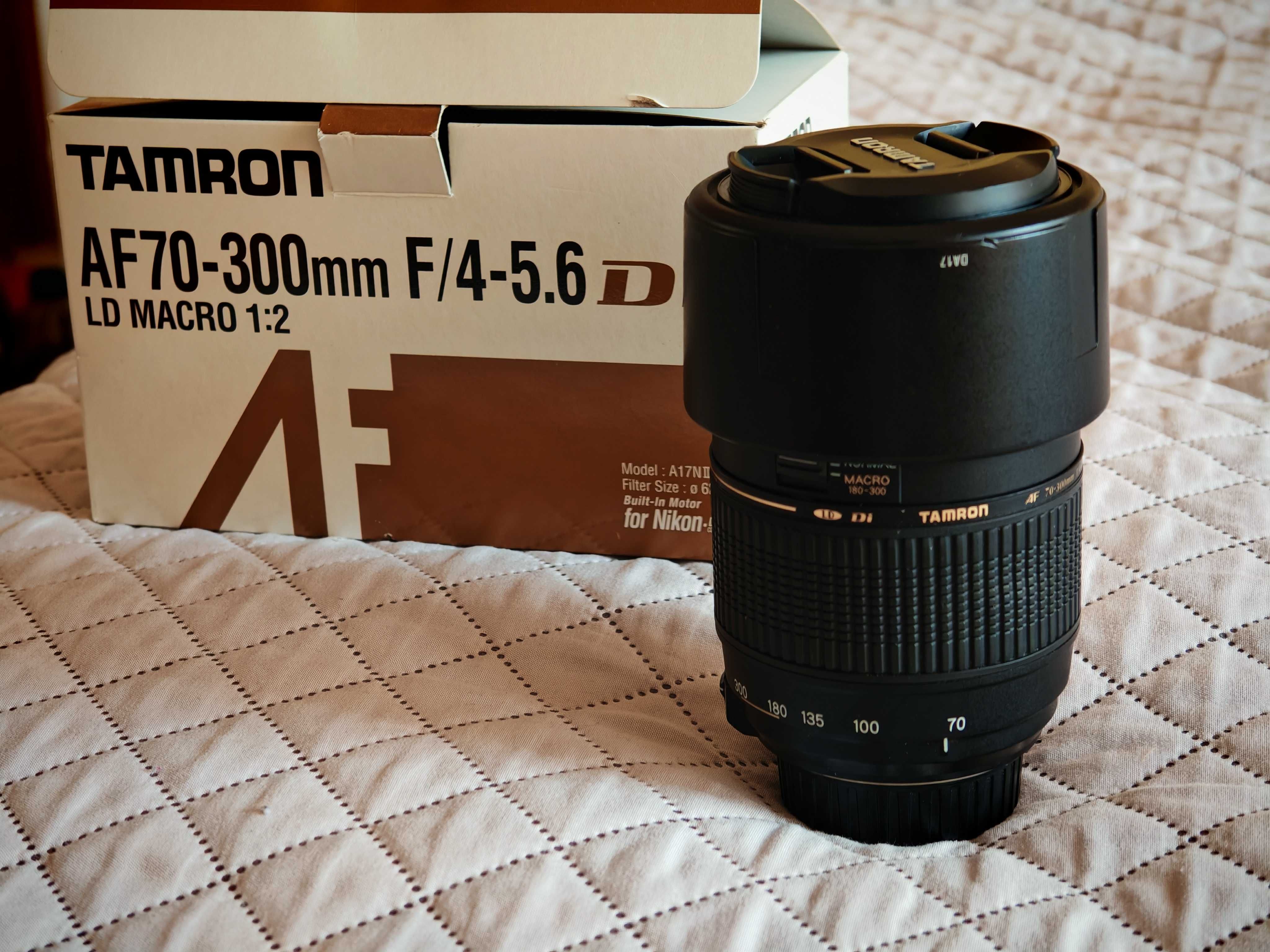Обектив Tamron AF 70-300mm 1:4-5.6 tele-macro(1:2) ф62 А17 НИКОН