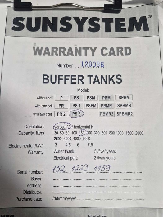 puffer apa calda cu 2 serpentine