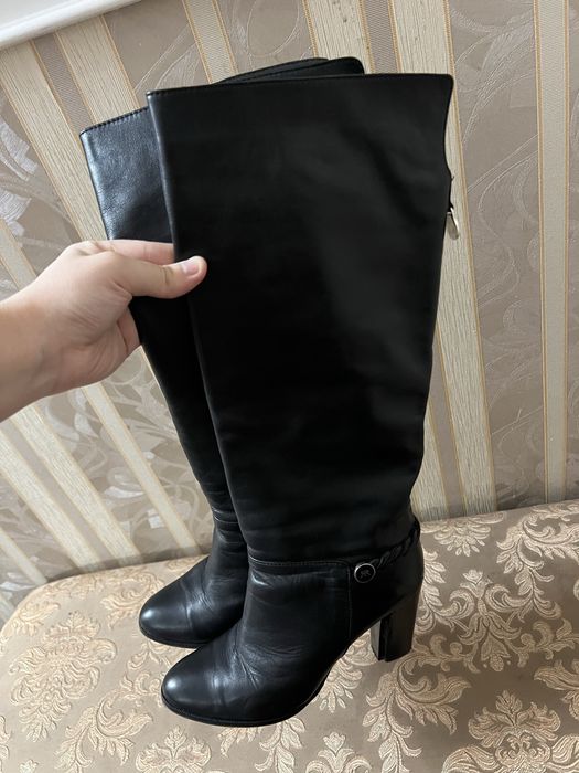 Кожанные демисезонные сапоги