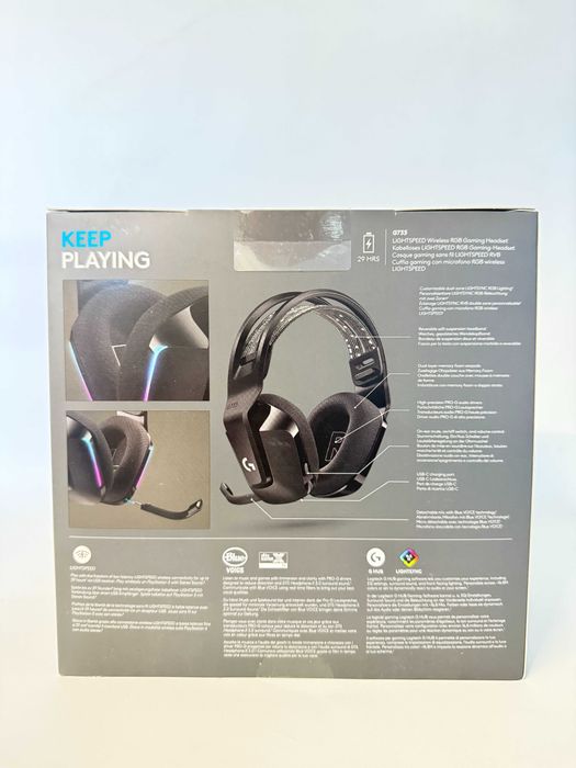 Logitech G733 LIGHTSPEED Wireless RGB Gaming Headset BLACK