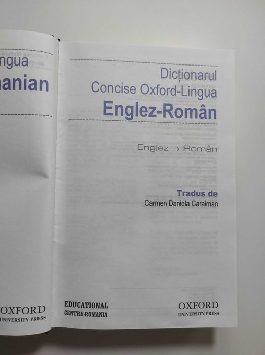 Dictionar Roman-Englez Concise Oxford Lingua