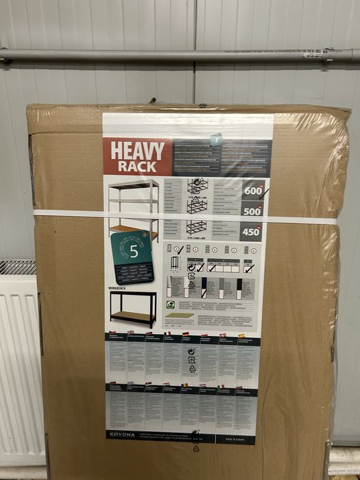 Raft metalic Kovona Heavy Rack l120 x h87 x l60cm gri închis