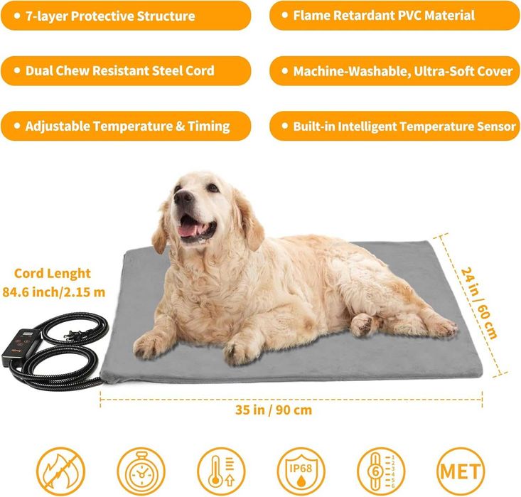 Електрическа нагревателна подложка за кучета и котки