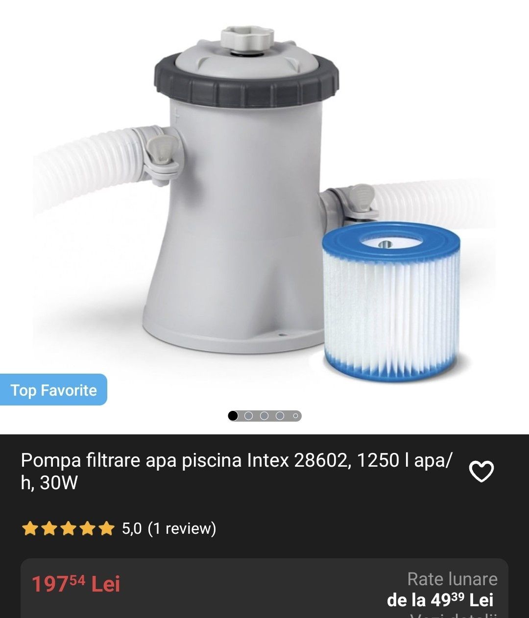 Piscină copii cu sistem de filtrare a apei și pompă electrică 3kw