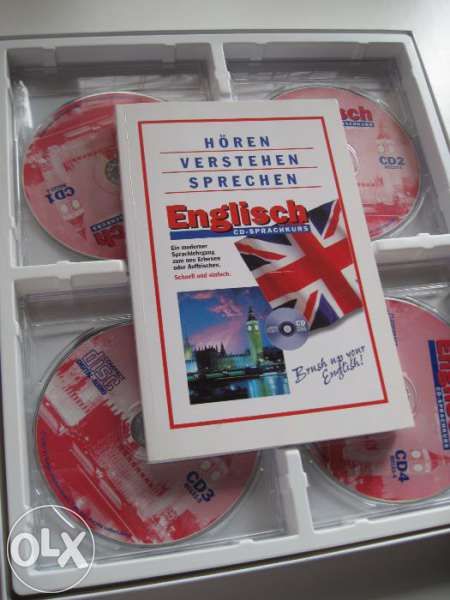 4 бр. CDs за учене на английски и учебник