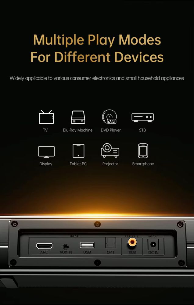 Скидка! SoundBar домашний кинотеатр AWEI KA25 100w мощное звучание