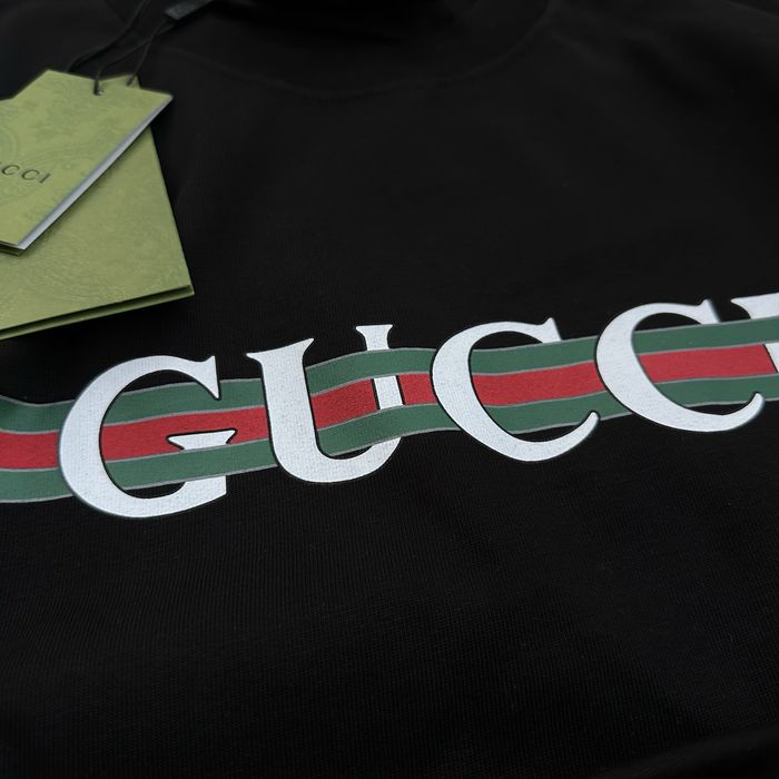 Tricou Negru Unisex Gucci Calitate Exceptionala