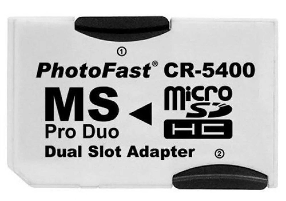 Adaptor dual 2x card memorie micro SD la Memory Stick Pro Duo pt PSP