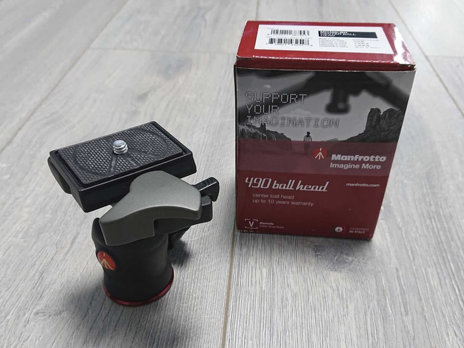 Set Manfrotto Element Monopod Red + Manfrotto Center Ball Head