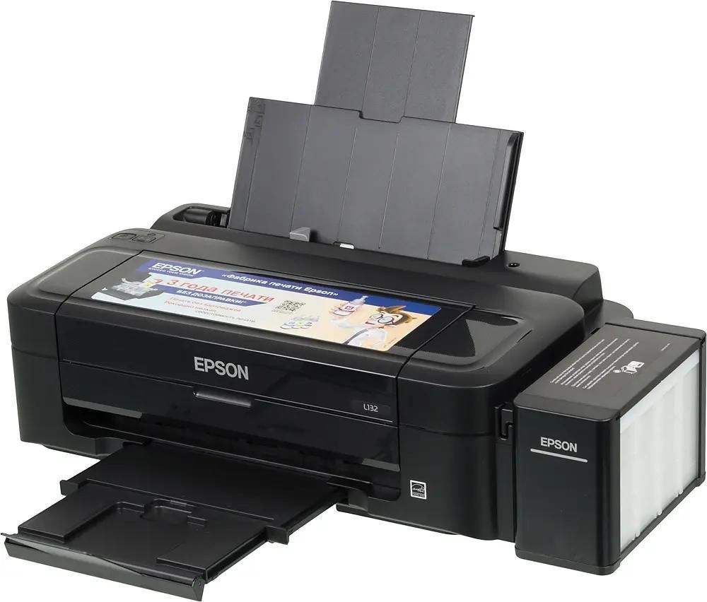 Принтер Epson L132 (А4) (Струйный) (Цветной) гарантия + доставка