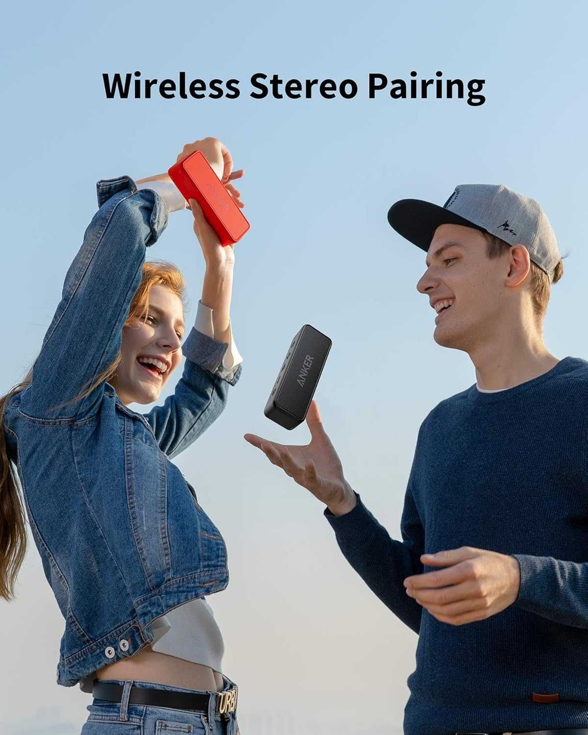 Anker SoundCore 2 Bluetooth Колонка, Силен Бас, 12W