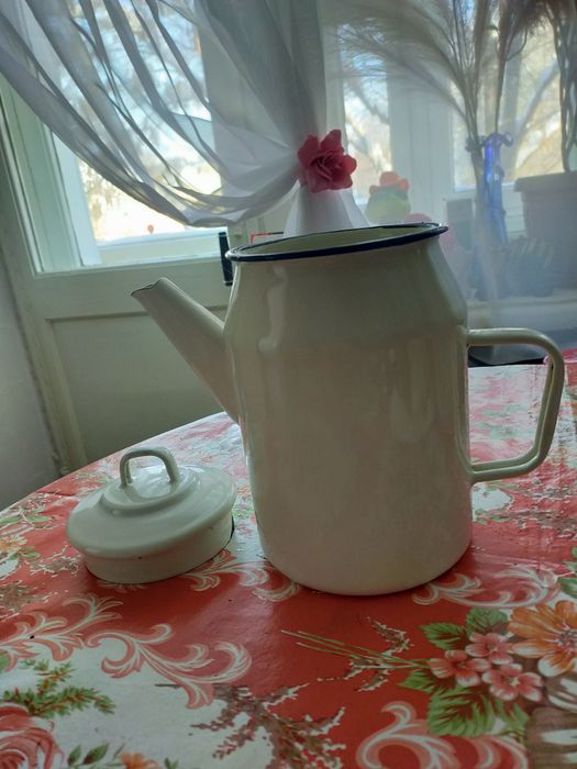 Чайник эмалированный 2 л, заварник
