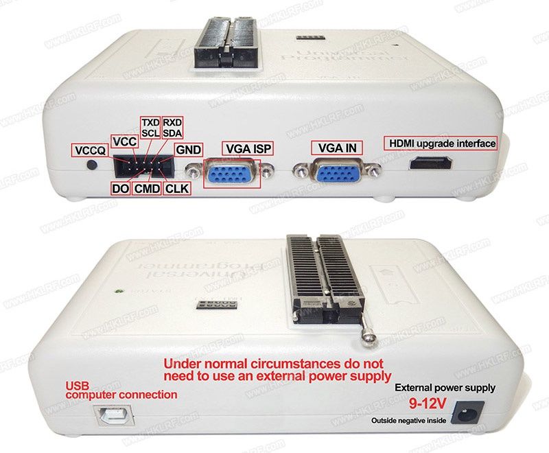 Programator universal RT809H EMMC-Nand FLASH+ 53 ADAPTOARE+ altele Nou