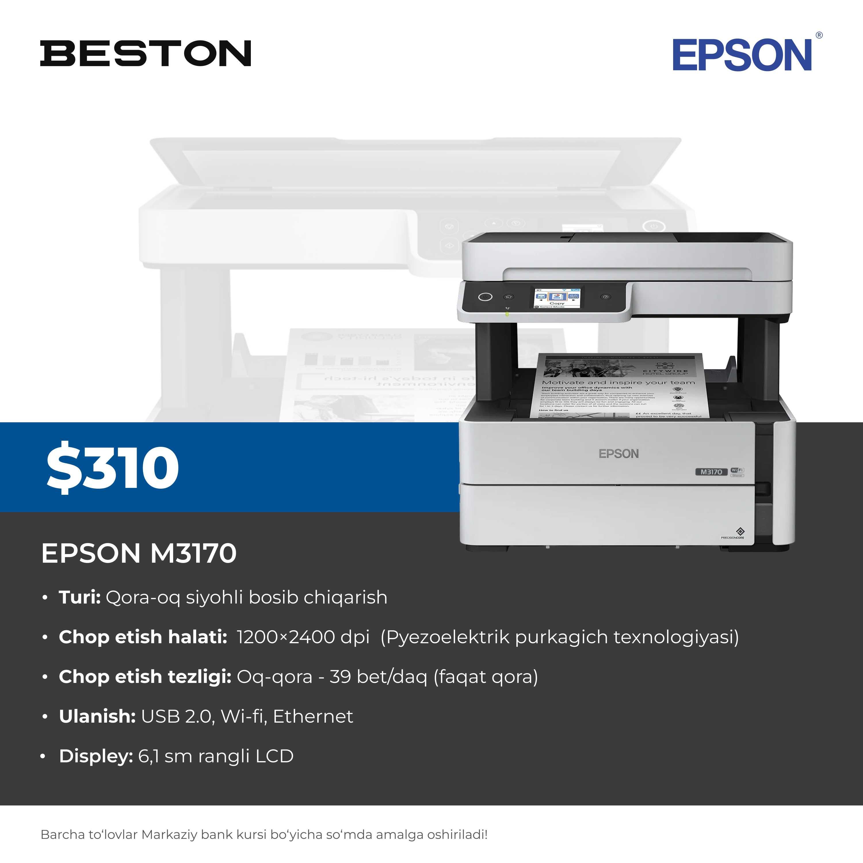 Printer EPSON M3170