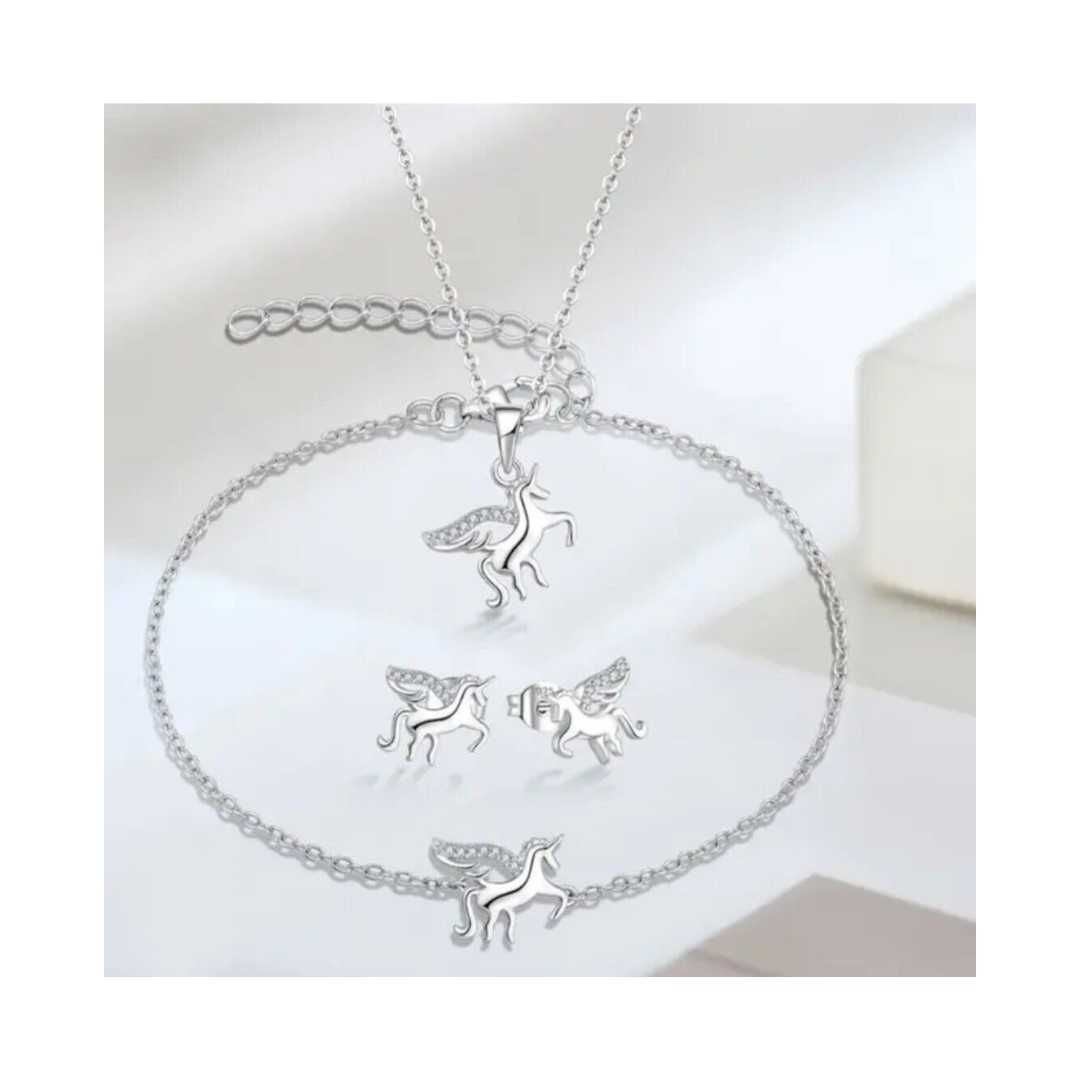 Set bijuterii unicorn din argint 925