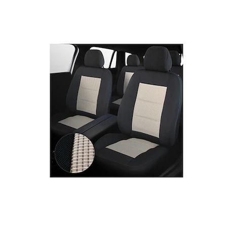 универсална тапицерия за автомобил ,8 части черно + бежово ...
