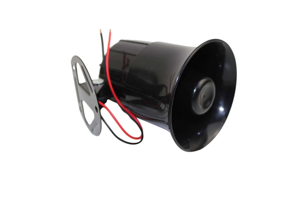 Сирена за автоаларма 6 тона, Черна, 12V