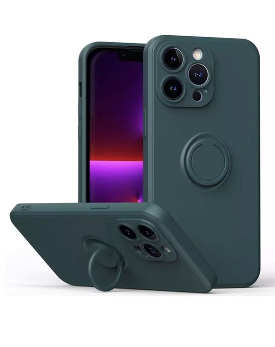 Husa Iphone 14 14 PRO MAX PLUS Inel Placuta Metalica Interior Alcantar