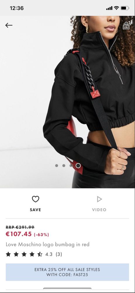 Оригинална чанта Moschino и колан Valentino