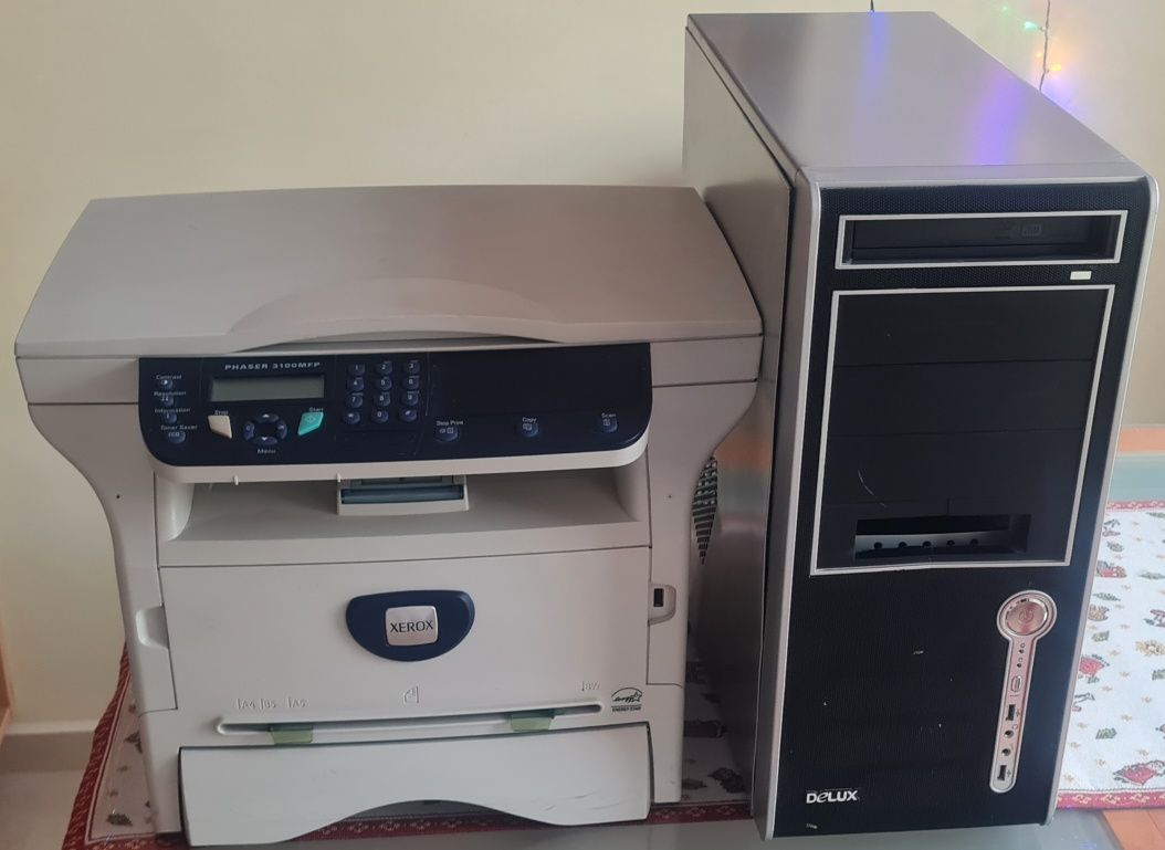 Комплект компютър DELUX + принтер/скенер PHASER 3100MFP