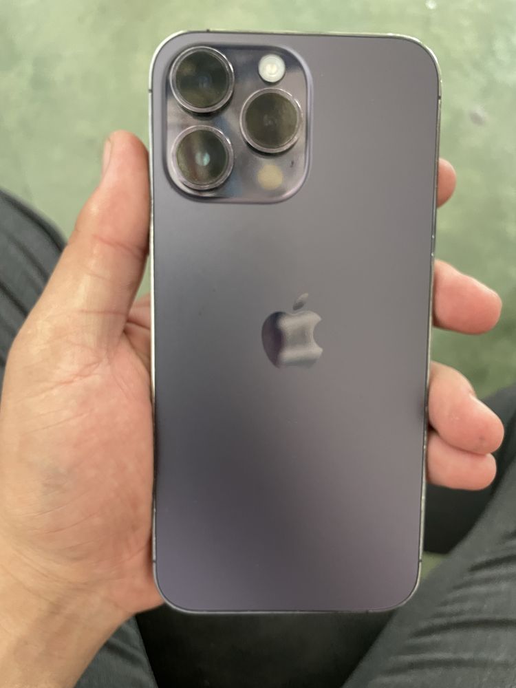 Iphone 14 pro max purpple dual sim aybi ekran shishasi singan