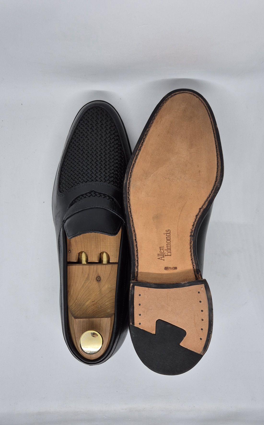 Allen Edmonds Carlsbad Weave Penny Loafer, Black, US 9,5D / EU 42,5