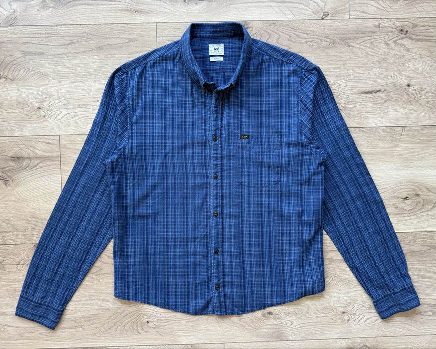 Camasa LEE Jeans Maneca Lunga Carouri Albastru Barbati | Marime XL