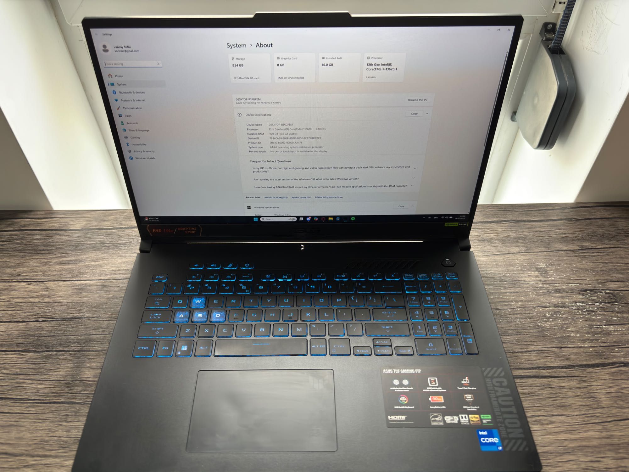 Laptop Gaming ASUS TUF F17 FX707VV