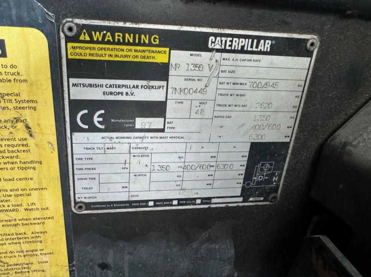 Ричтрак CAT NR1350 - Caterpillar, 1350 кг. полезен товар