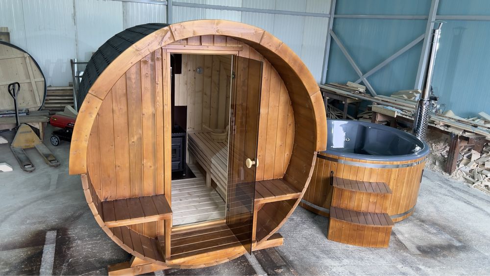PROMO Pachet sauna si ciubar din fibra